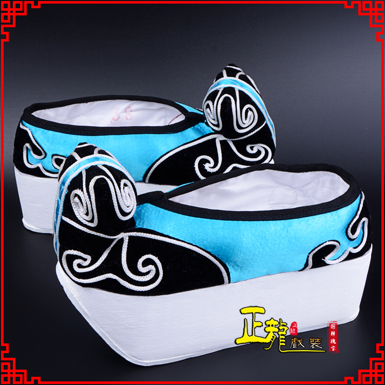 闸北京越剧黄梅戏古装男书生小生鞋云头鞋戏曲鞋云履 云头鞋