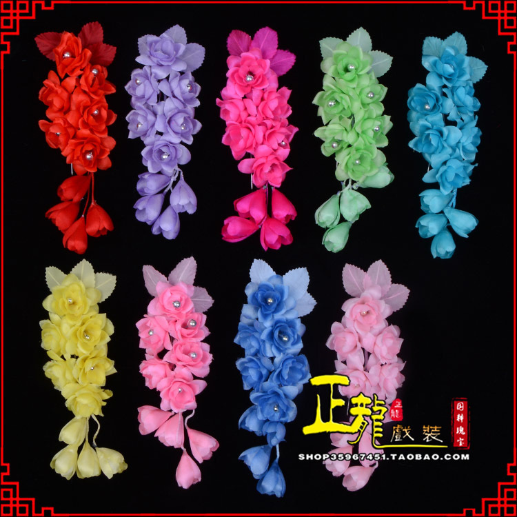 闸北鬓花头饰小花头花 真丝绢花