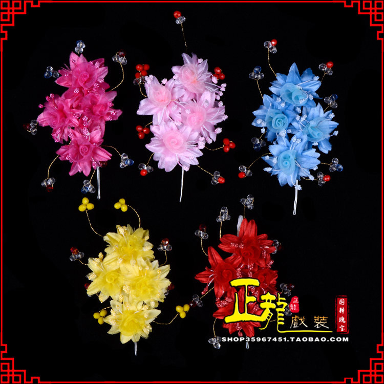 闸北戏剧包头用品小姐鬓花头饰头花 太阳珠花