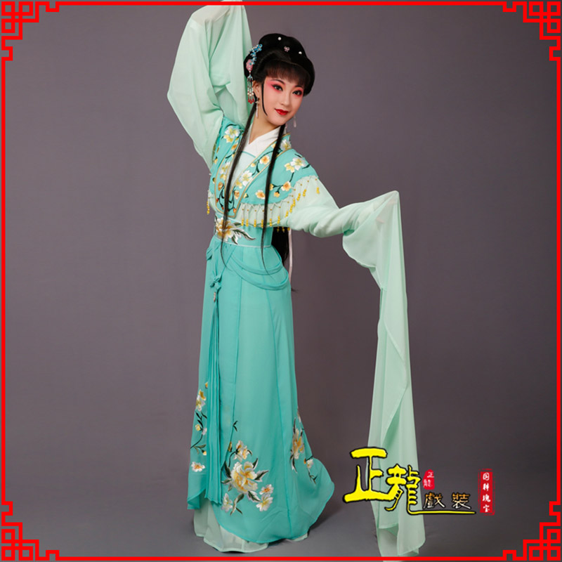 闸北青衣水袖戏服演出服 云肩花旦衣